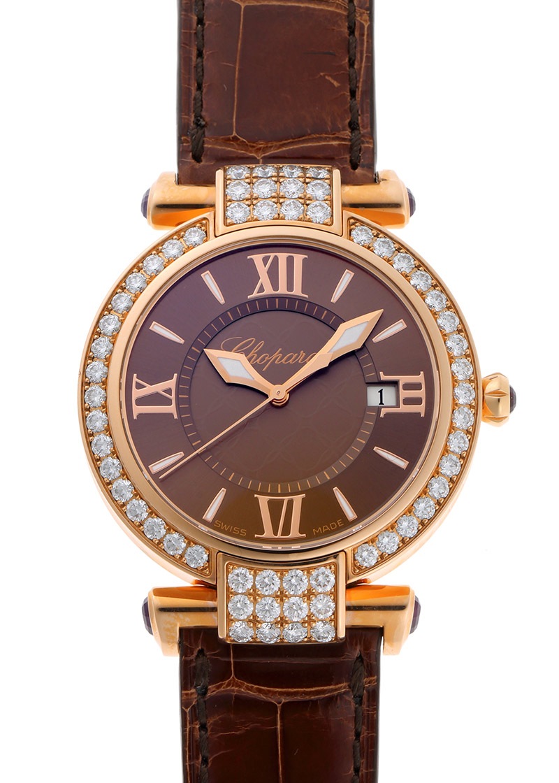 ショパール - インペリアーレ | CHOPARD | 384221-5011 | PG ブラウン文字盤 クォーツ レザー | 委託品 | 未使用品 |