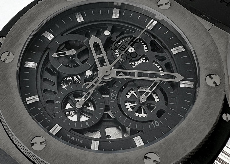 ウブロ - アエロバン タングステン 999本限定 | HUBLOT | 310.KX.1140.RX | タングステン スケルトン文字盤 自動巻き ラバー | 中古
