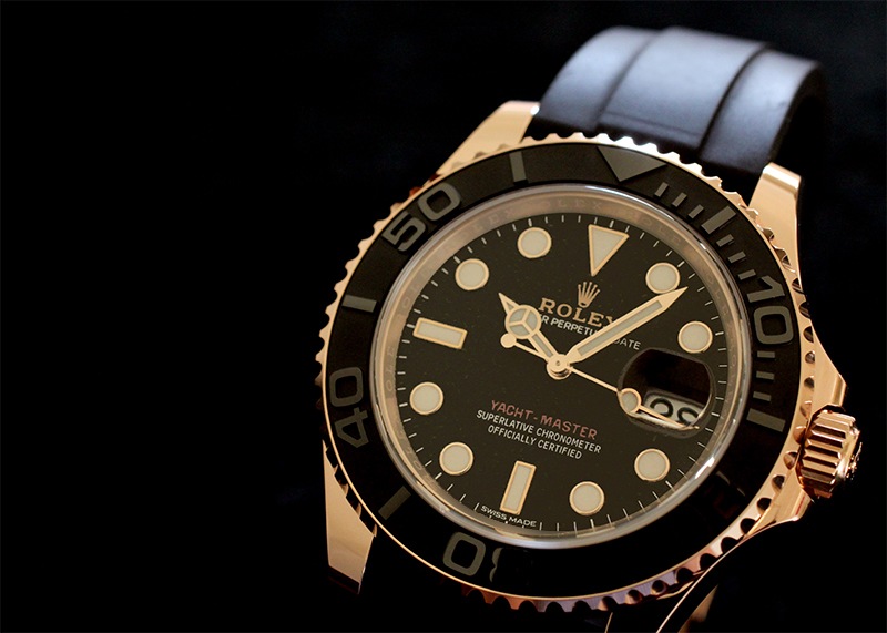 ロレックス - オイスター パーペチュアル ヨットマスター 40 | ROLEX | 116655 | RG 黒文字盤 自動巻き ラバー | 中古