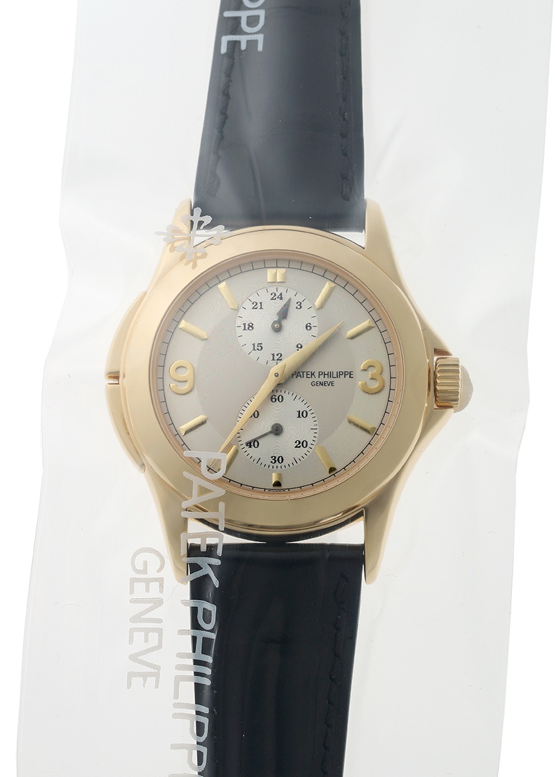 パテックフィリップ - カラトラバ トラベルタイム | PATEK PHILIPPE | 5134J-011 | YG シルバー文字盤 手巻き レザー | レストア