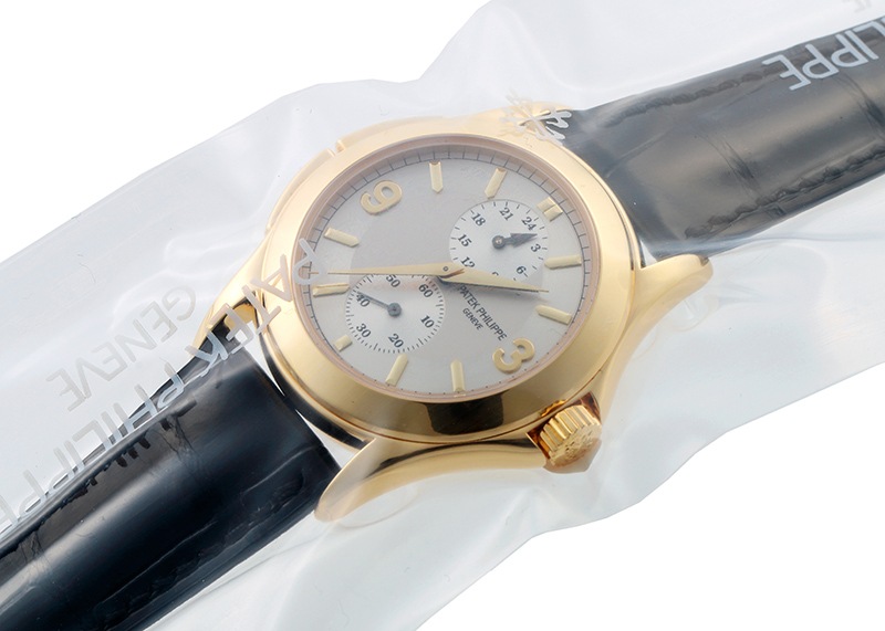 パテックフィリップ - カラトラバ トラベルタイム | PATEK PHILIPPE | 5134J-011 | YG シルバー文字盤 手巻き レザー | レストア