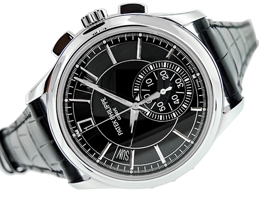 パテックフィリップ - アニュアルカレンダー クロノグラフ | PATEK PHILIPPE | 5905P-010 | PT 黒文字盤 自動巻き レザー | 中古 |