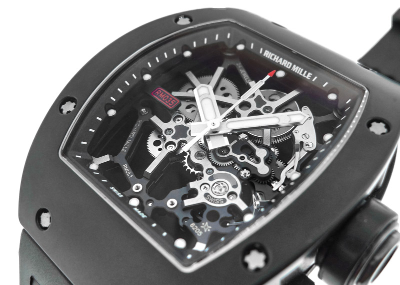 リシャールミル - ラファエル・ナダル クロノフィアブル | RICHARD MILLE | RM035 | AL/MG スケルトン 手巻き ラバー | 委託品 | 中古 |