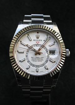 ロレックス - オイスター パーペチュアル スカイドゥエラー | ROLEX | 326934 | WG/SS 白文字盤 自動巻き ブレスレット |