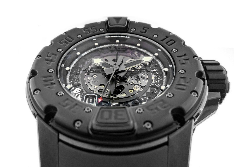 リシャールミル - オートマティック ダイバーズ | RICHARD MILLE | RM028 | TI(DLCコーティング) スケルトン 自動巻き ラバー | 30本限定 | 中古 |