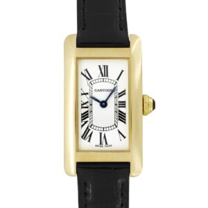 カルティエ - レディース タンクアメリカン | CARTIER | W2601556 | SM YG シルバー文字盤 クォーツ レザー | 中古 |