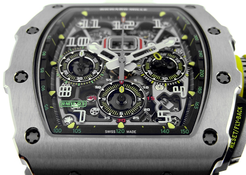 リシャールミル - オートマティック フライバック クロノグラフ | RICHARD MILLE | RM11-03 | TI スケルトン文字盤 自動巻き ラバー | 中古 |