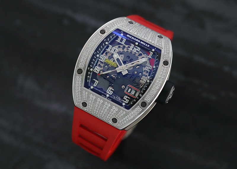リシャールミル - オートマティック オーバーサイズデイト ダイヤモンド | RICHARD MILLE | RM029 | WG スケルトン文字盤 自動巻き ラバー | 中古 |