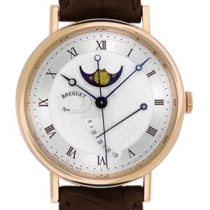 ブレゲ - クラシック ムーンフェイズ | BREGUET | 7787BR/12/9V6 | PG シルバー文字盤 自動巻き レザー
