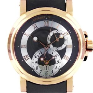 ブレゲ - マリーンGMT | BREGUET | 5857BR/Z2/5ZU | RG 黒文字盤 自動巻き ラバー