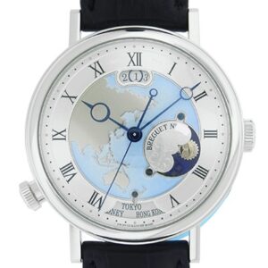 ブレゲ - クラシック オーラ・ムンディ | BREGUET | 5717PT/AS/9ZU | PT シルバー/ブルー文字盤 自動巻き レザー | 未使用品 |