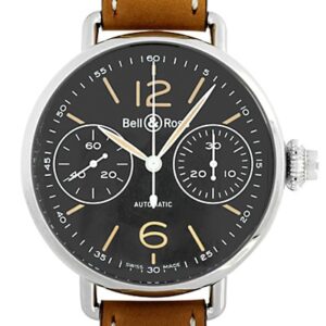 ベル&ロス - ヴィンテージ ワンプッシュクロノグラフ | BELL&ROSS | WW1-MP01-S | SS 黒文字盤 レザー | 未使用品 |
