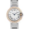 カルティエ - レディース バロンブルー | CARTIER | SM ベゼルダイヤ | WE902079 | PG&SS 白文字盤 クォーツ ブレスレット |