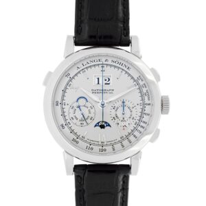 A.ランゲ＆ゾーネ - ダトグラフ パーペチュアル | A.LANGE&SOHNE | 410.025E(LS4102AP) | PT シルバー文字盤 手巻き レザー | 中古 |