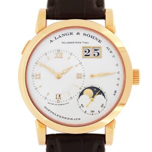 A.ランゲ&ゾーネ - ランゲ1 ムーンフェイズ | A.LANGE & SOHNE | 109.032(LS1094AD) | PG シルバー文字盤 手巻き レザー | 未使用品 |