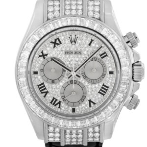 ロレックス - オイスター パーペチュアル コスモグラフ デイトナ ベゼルバゲットダイヤモンド | ROLEX | 116599TBR ZER | WG ダイヤ文字盤 自動巻き レザー | 中古 |