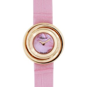 ショパール - レディース ハッピーエモーション | CHOPARD | 124413-5001 | RG ピンクシェル文字盤 クォーツ レザー | 未使用品 |