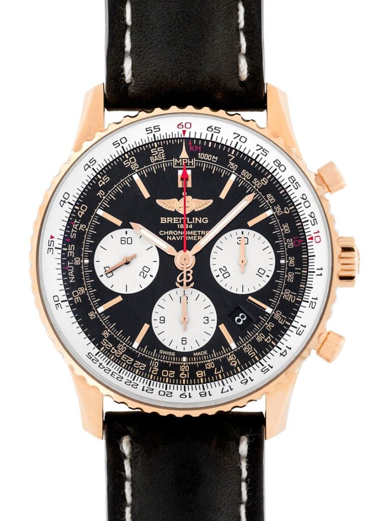 ブライトリング - ナビタイマー01 | BREITLING | R022B49KBA(RB0120) | RG 黒文字盤 自動巻き レザー | 未使用品 |