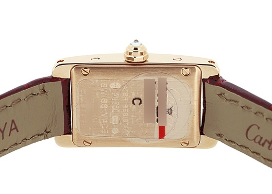 カルティエ - レディース タンクアメリカン ミニ ダイヤモンドベゼル | CARTIER | WB710014 | PG シルバー文字盤 クォーツ レザー |