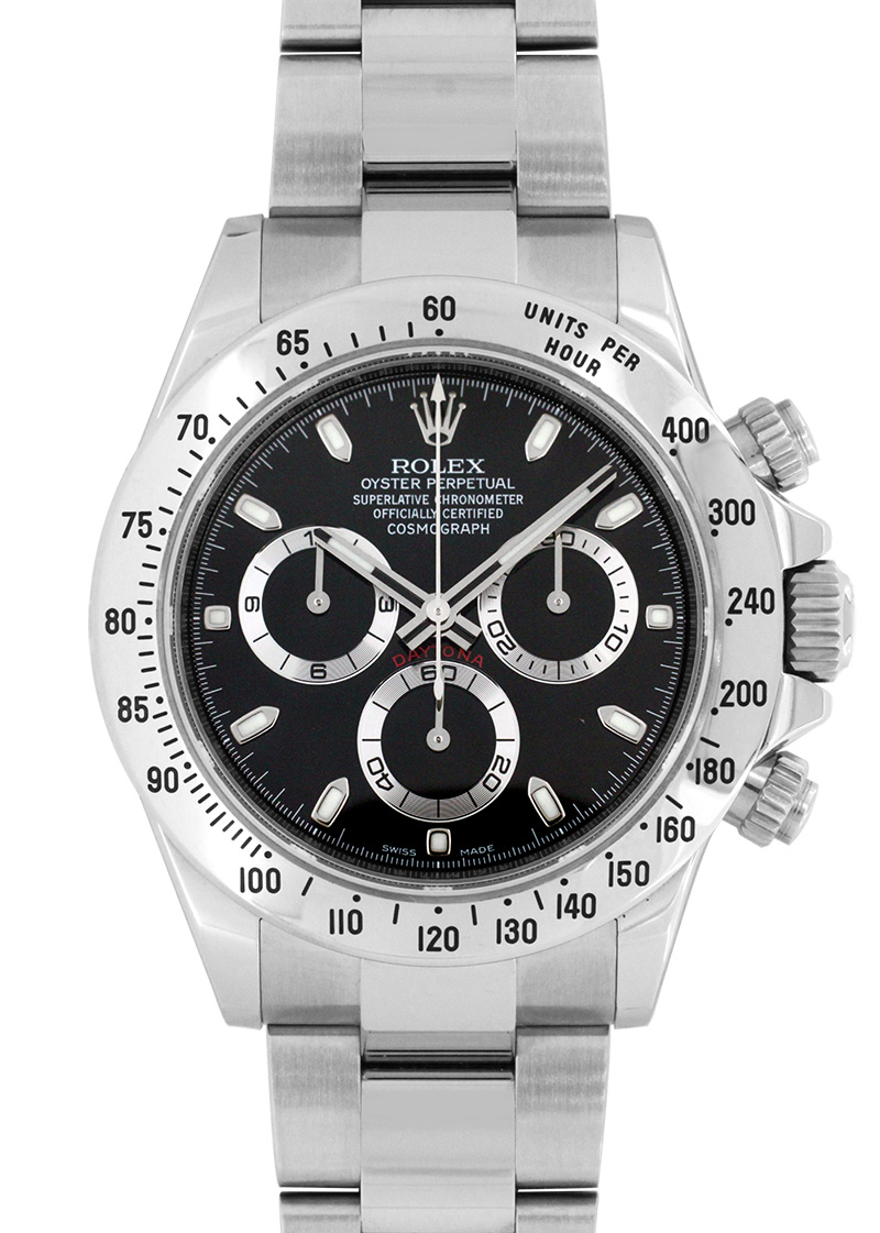 ロレックス - オイスター パーペチュアル コスモグラフ デイトナ | ROLEX | 116520 | SS 黒文字盤 自動巻き ブレスレット | 最終モデル 鏡面バックル | 中古 |