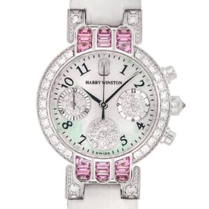 ハリーウィンストン - レディース プルミエール クロノグラフ | HARRY WINSTON | 200/UCQ32WL.MD/04 | WG シェル文字盤 クォーツ レザー | 委託品 | 中古 |