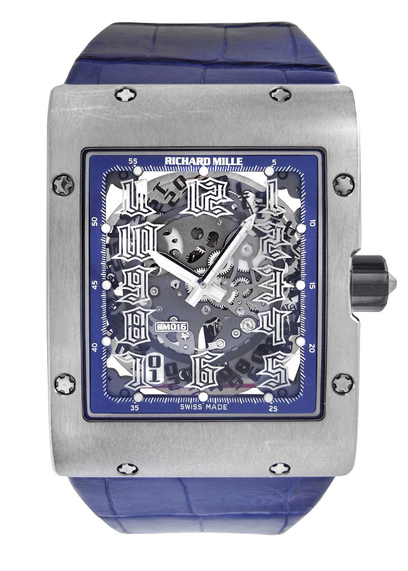 リシャールミル - オートマティック エクストラフラット | RICHARD MILLE | RM016 | TI スケルトン文字盤 自動巻き レザー | 中古 |