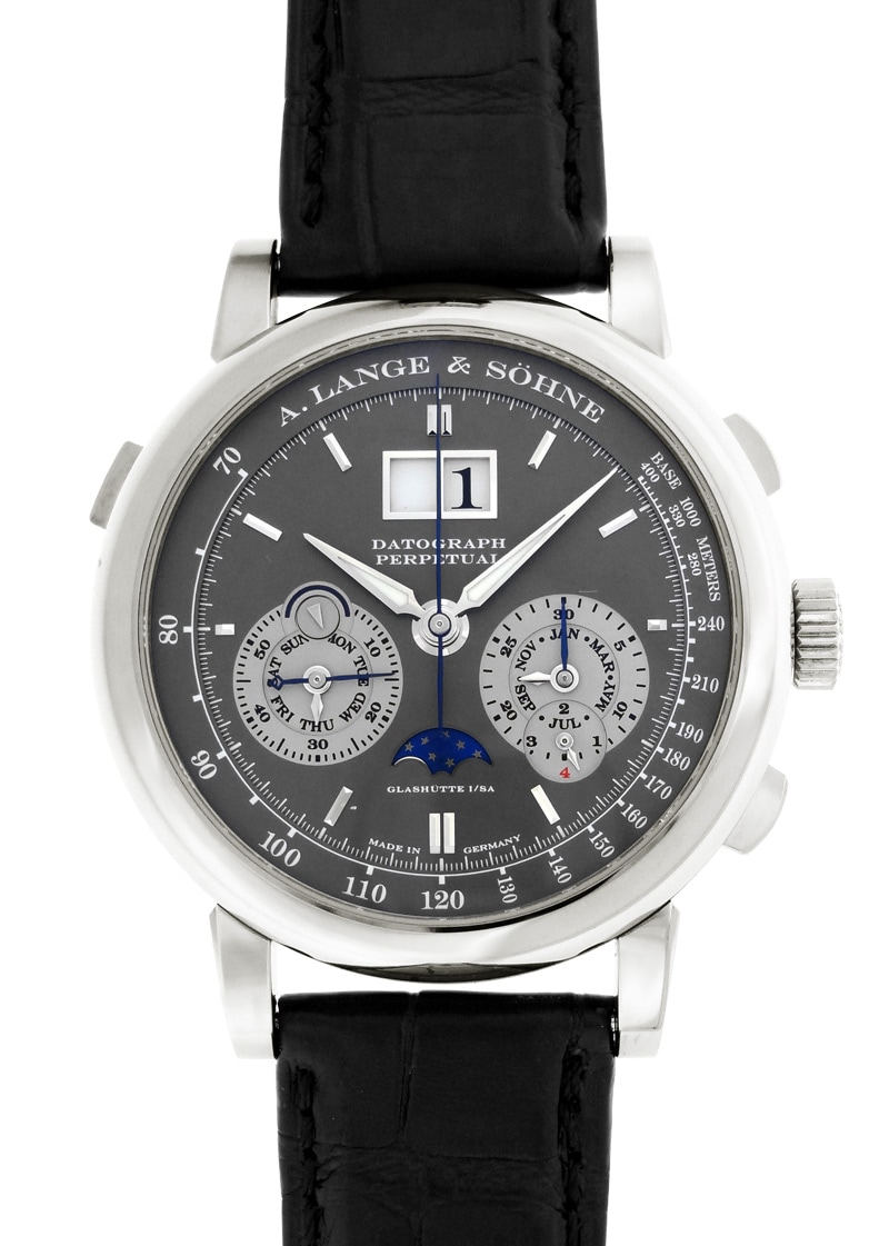 A.ランゲ&ゾーネ -ダトグラフ パーペチュアル | A.LANGE&SOHNE | 410.038E(LS4103AB) | WG グレー文字盤 手巻き レザー | 中古 |