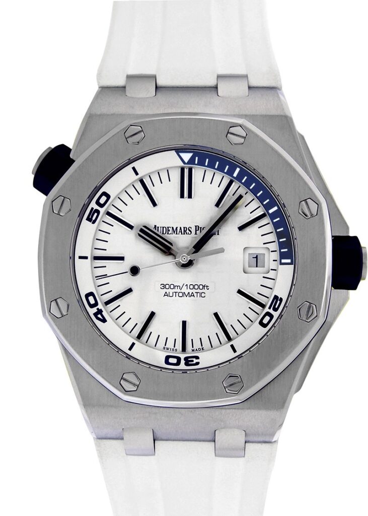 オーデマピゲ - ロイヤルオーク オフショア ダイバー | AUDEMARS PIGUET | 15710ST.OO.A010CA.01 | SS 白文字盤 自動巻き ラバー | ブティック限定 | 中古 |