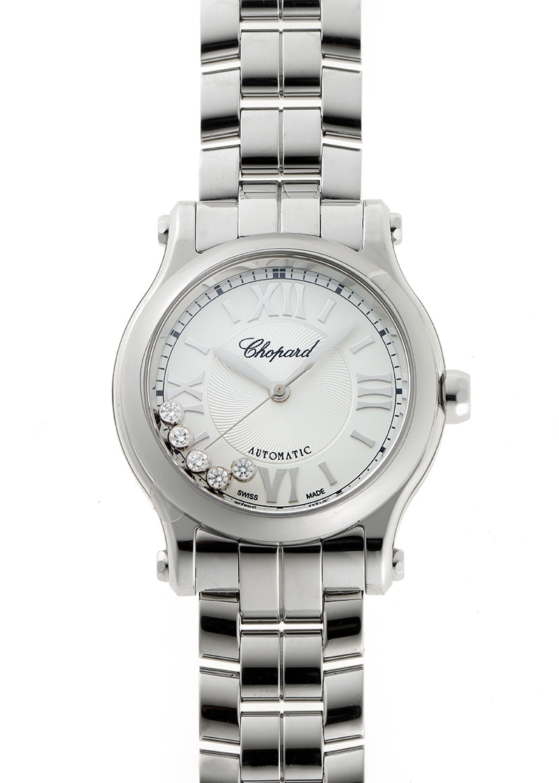 ショパール - ハッピースポーツ | CHOPARD | 278573-3002 | SS シルバー文字盤 自動巻き ブレスレット | 委託品 | 未使用品 |