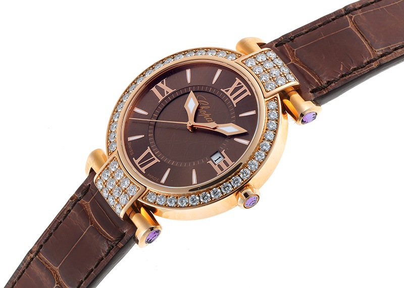ショパール - インペリアーレ | CHOPARD | 384221-5011 | PG ブラウン文字盤 クォーツ レザー | 委託品 | 未使用品 |