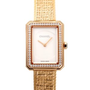 シャネル - ボーイフレンド ツイード | CHANEL | H4881 | YG 白文字盤 クォーツ ブレスレット | 未使用品 |