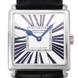 ロジェデュブイ - ゴールデンスクエア | ROGER DUBUIS | G40 | WG シルバー文字盤 自動巻き レザー | 中古 |