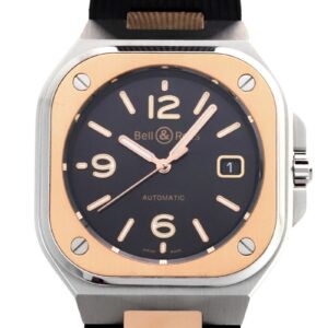 ベル&ロス - BR05 BLACK STEEL&GOLD | BELL&ROSS | BR05A-BL-STPG/SRB | PG&SS 黒文字盤 自動巻き ラバー | 中古 |