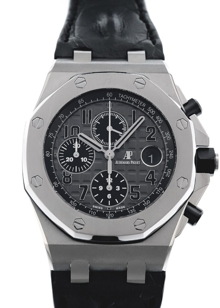 オーデマピゲ - ロイヤルオーク オフショア クロノグラフ | AUDEMARS PIGUET | 26470ST.OO.A104CR.01 | SS グレー文字盤 自動巻き レザー | 中古 |