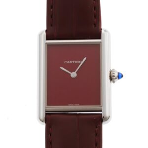 カルティエ - タンク マスト | CARTIER | WSTA0054 | LM SS レッド文字盤 クォーツ レザー | 未使用品 |