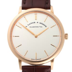 A.ランゲ＆ゾーネ - サクソニア フラッハ | A.LANGE&SOHNE | 211.032 | RG シルバー文字盤 手巻き レザー