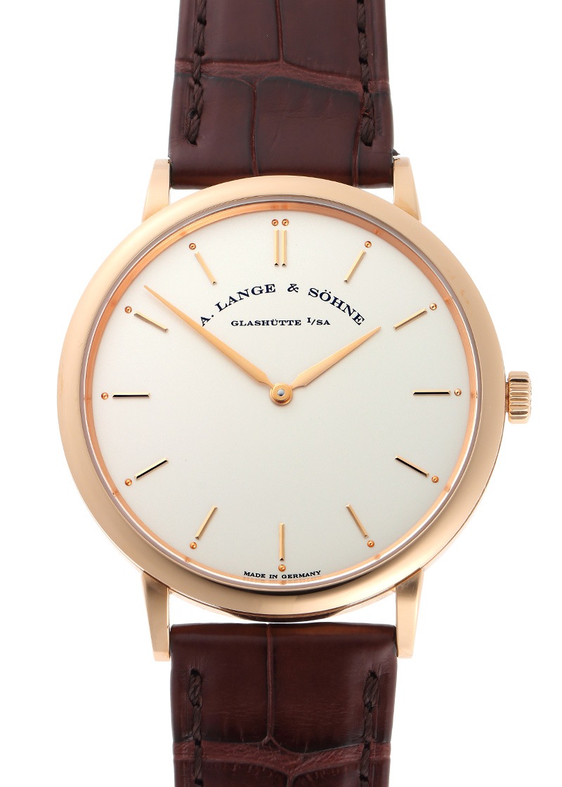 A.ランゲ&ゾーネ - サクソニア フラッハ | A.LANGE&SOHNE | 211.032 | RG シルバー文字盤 手巻き レザー