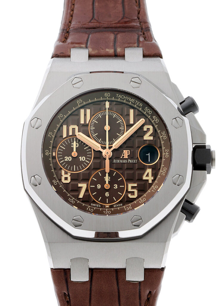オーデマピゲ - ロイヤルオーク オフショア クロノグラフ | AUDEMARS PIGUET | 26470ST.OO.A820CR.01 | SS ブラウン文字盤 自動巻き レザー | 中古 |