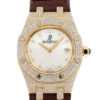 オーデマ ピゲ - レディ ロイヤルオーク ケースダイヤ | AUDEMARS PIGUET | 67605BA.ZZ.D080OS | YG ホワイトシェル文字盤 クォーツ レザー | 中古 |