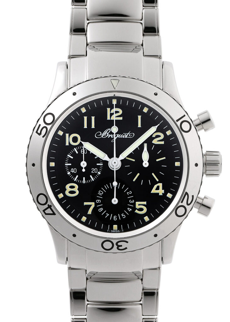 ブレゲ - アエロナバル | BREGUET | 3800ST/92/SW9 | SS 黒文字盤 自動巻き ブレスレット | 中古 |