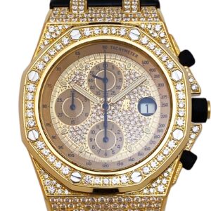 オーデマピゲ - ロイヤルオーク オフショア クロノグラフ ケースダイヤ | AUDEMARS PIGUET | 26067BA.ZZ.D088CR.01 | YG 全面ダイヤ文字盤 自動巻き レザー | 委託品 | 中古 |