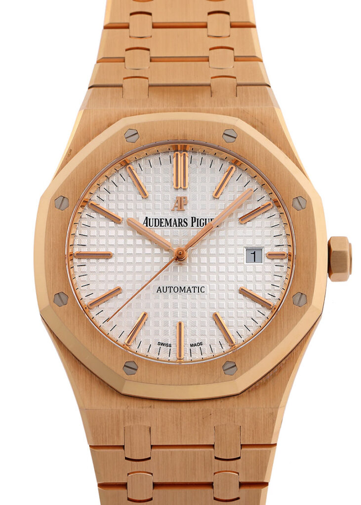オーデマピゲ - ロイヤルオーク | AUDEMARS PIGUET | 15400OR.OO.1220.OR.02 | PG シルバー文字盤 自動巻き ブレスレット | 委託品 | 中古