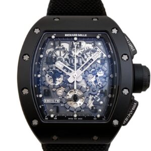 リシャールミル - フェリペマッサ ブラックファントム | Richard Mille | RM011 CA-TZP TZPセラミック/カーボンTPT スケルトン文字盤 自動巻き ラバー | 50本限定 | 委託品 | 中古 |