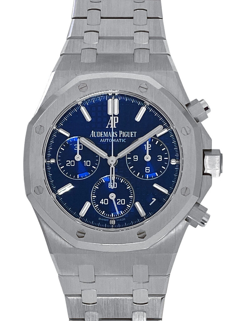 オーデマピゲ - ロイヤルオーク クロノグラフ | AUDEMARS PIGUET | 26239BC.OO.1220BC.01 | WG ブルー文字盤 自動巻き ブレスレット | 222本限定 | 委託品 | 中古 |
