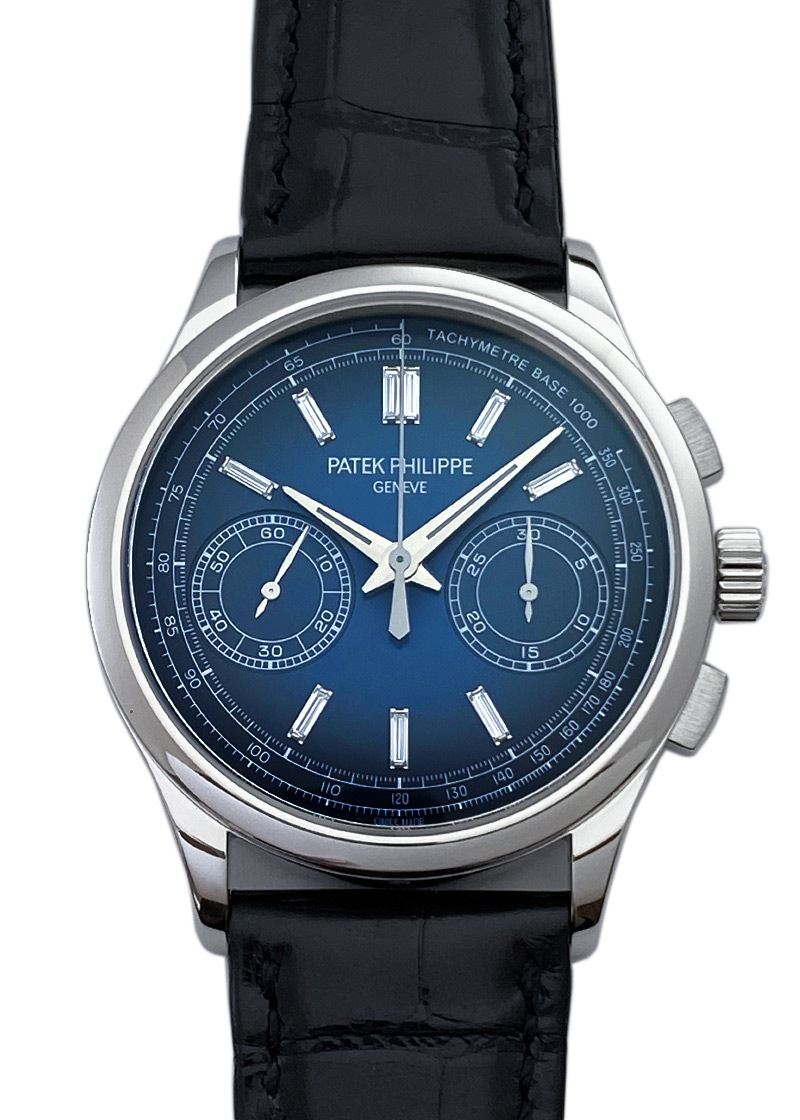 パテックフィリップ - コンプリケーション クロノグラフ | PATEK PHILIPPE | 5170P-001 | PT ブルー/ダイヤ文字盤 手巻き レザー | 委託品 | 中古 |