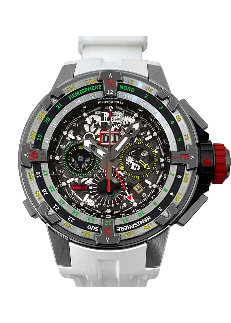 リシャールミル - オートマティック フライバック クロノグラフ レガッタ | Richard Mille | RM60-01 | TI スケルトン文字盤 自動巻き ラバー | 80本限定 | 委託品 | 中古 |