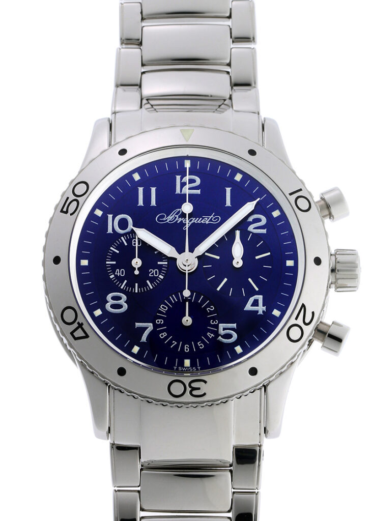 ブレゲ - アエロナバル | BREGUET | 3807ST/J2/SW9 | SS ブルー文字盤 自動巻き ブレスレット | 1000本限定 | 中古
