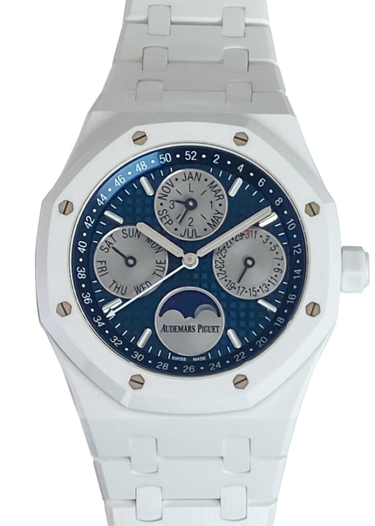 オーデマピゲ - ロイヤルオーク パーペチュアルカレンダー | AUDEMARS PIGUET | 26579CB.OO.1225CB.01 | CE ブルー文字盤 自動巻き ブレスレット