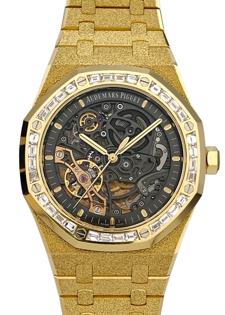 オーデマピゲ - ロイヤルオーク フロステッドゴールド ダブルバランスホイール オープンワーク | AUDEMARS PIGUET | 15412BA.ZG.1224BA.01 | YG スケルトン文字盤 自動巻き ブレスレット
