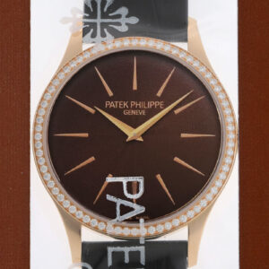 パテックフィリップ - カラトラバ | PATEK PHILIPPE | 4897R-001 | PG ブラウン文字盤 手巻き レザー | レストア | 中古